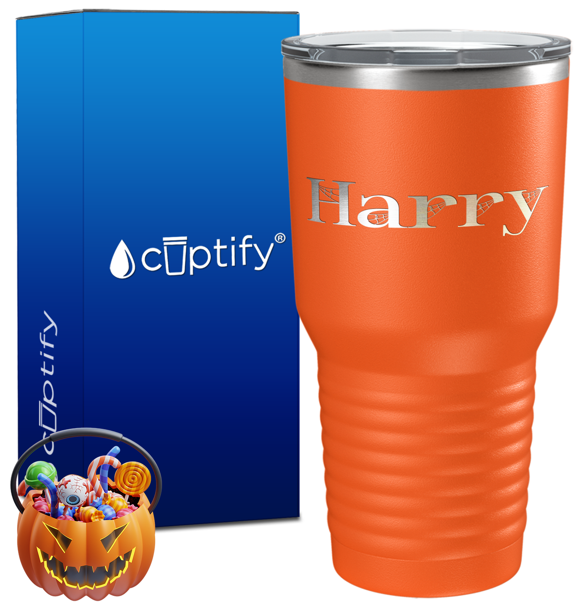 Personalized Wicked Halloween Font on 30oz Tumbler