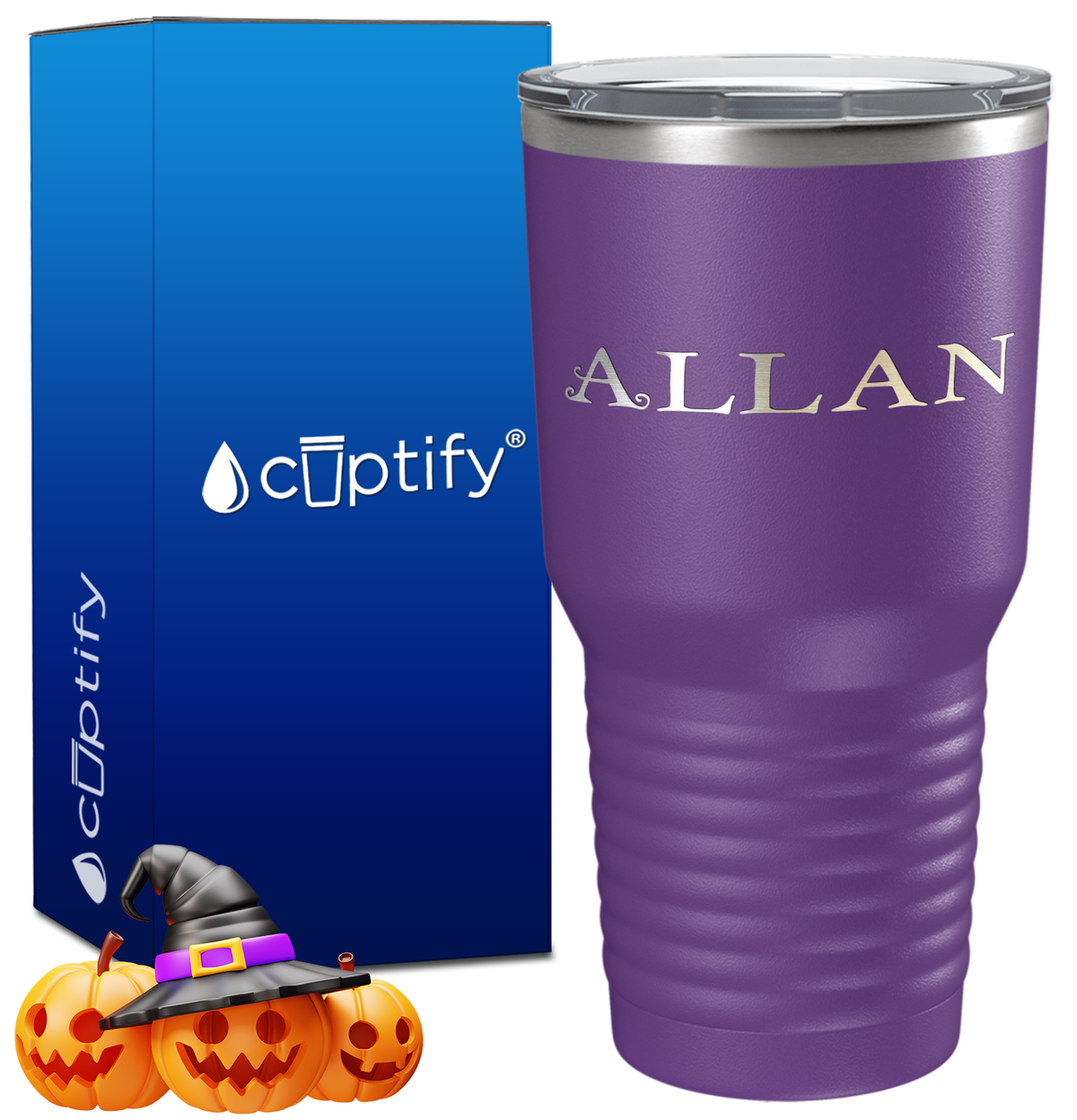 Personalized Eerie Halloween Font on 30oz Tumbler
