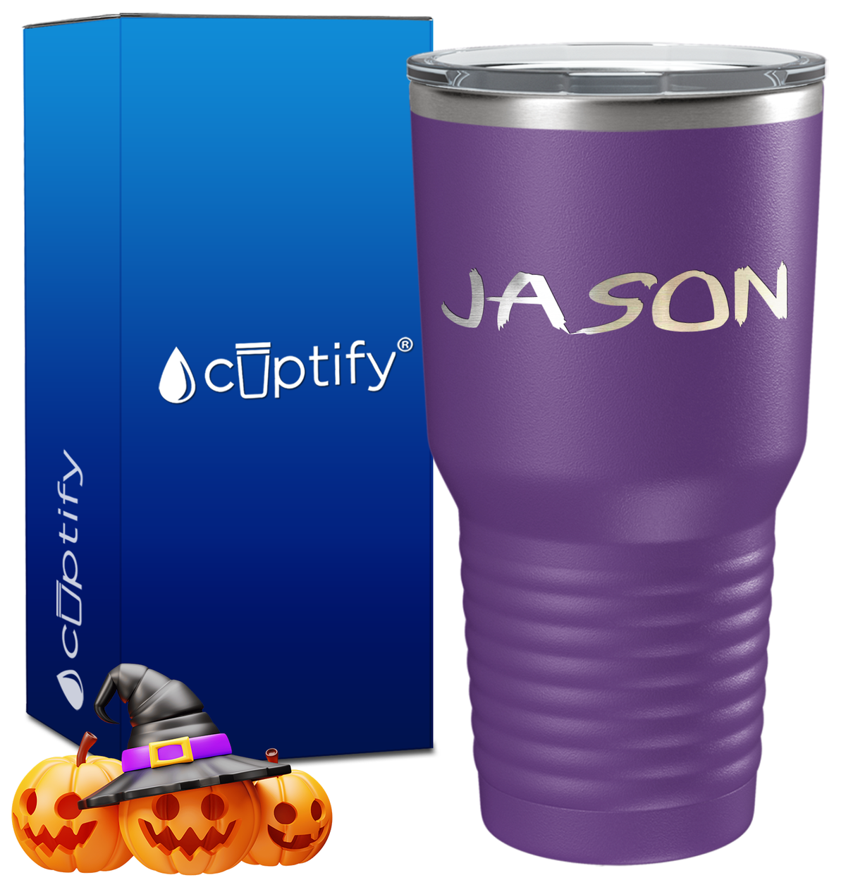 Personalized Scary Halloween Font on 30oz Tumbler
