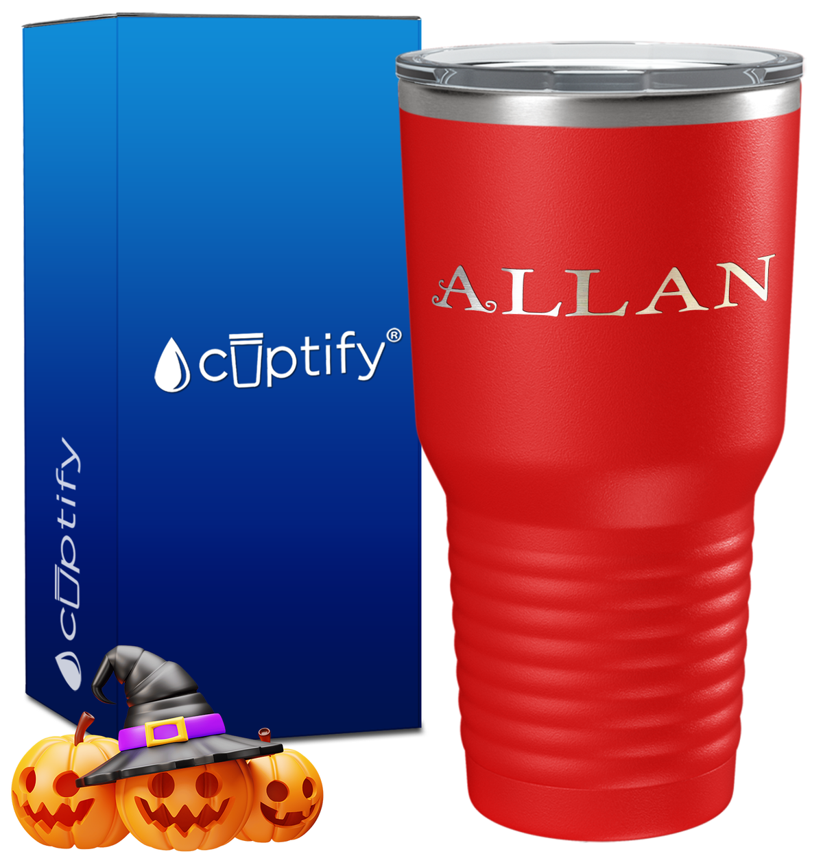 Personalized Eerie Halloween Font on 30oz Tumbler