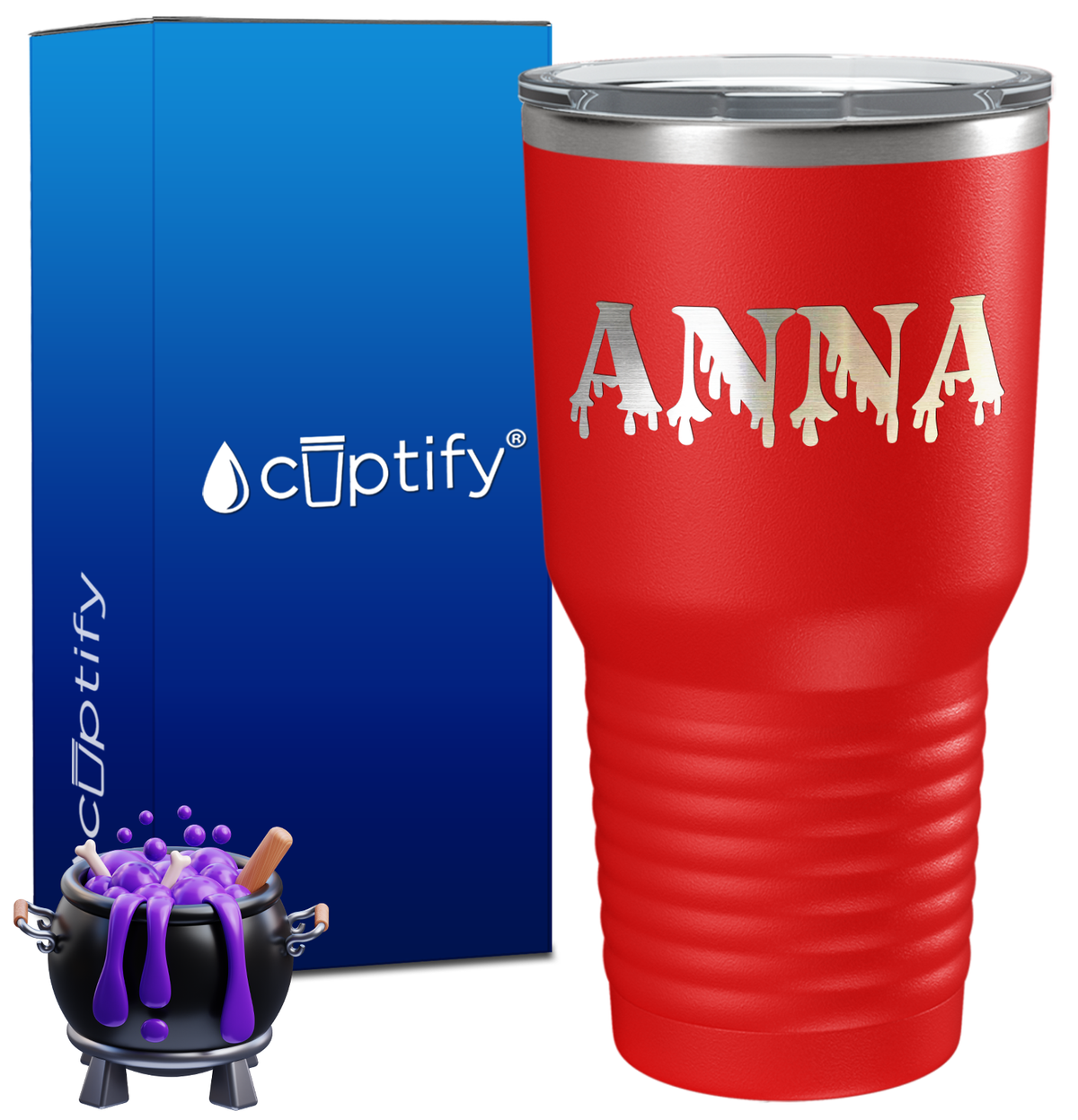Personalized Bloody Halloween Font on 30oz Tumbler