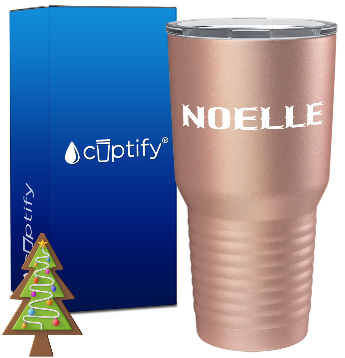 Personalized Claus Christmas Font on 30oz Tumbler