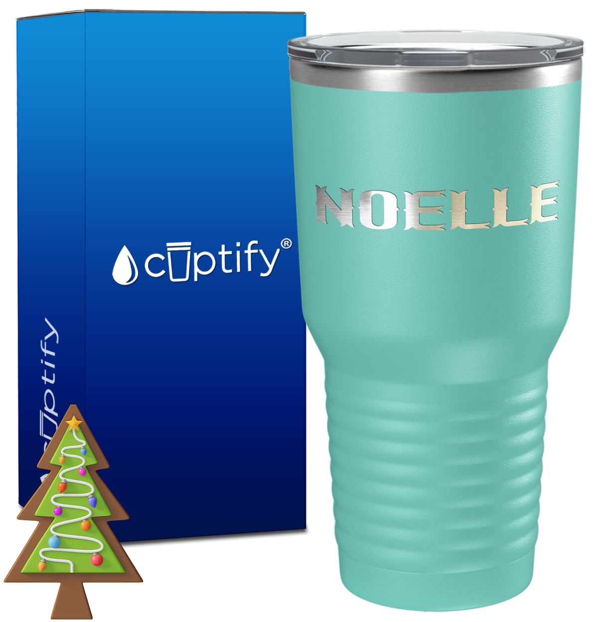 Personalized Claus Christmas Font on 30oz Tumbler