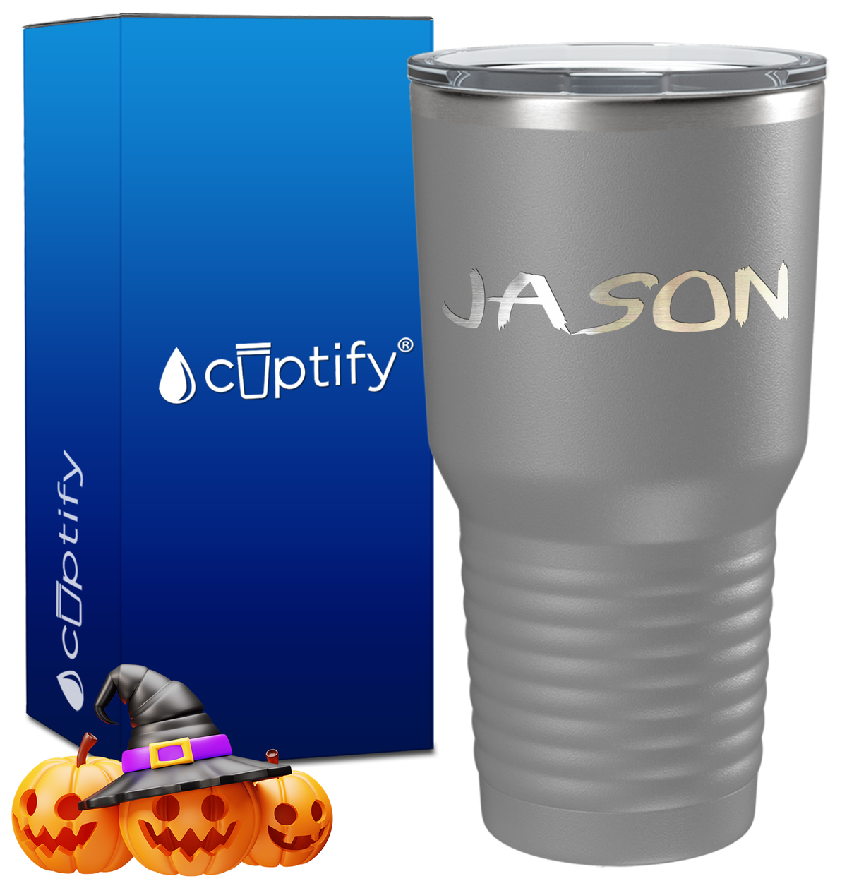Personalized Scary Halloween Font on 30oz Tumbler