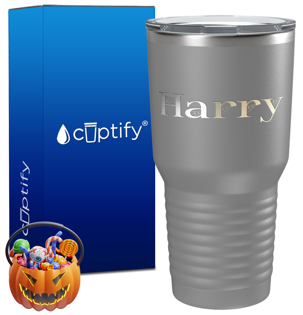 Personalized Wicked Halloween Font on 30oz Tumbler