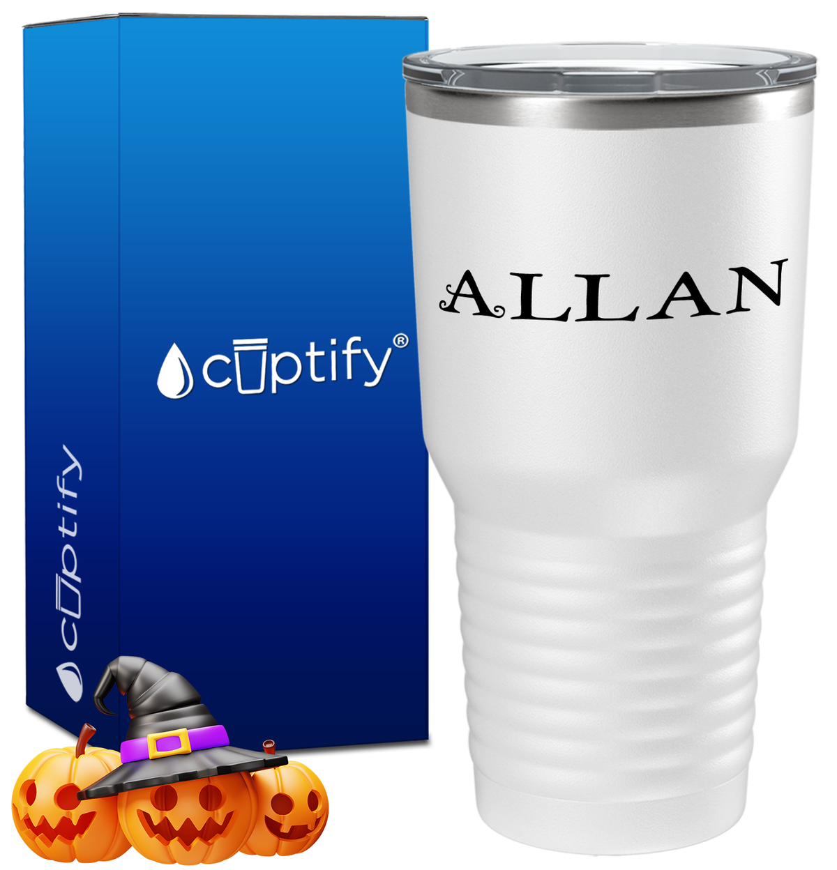 Personalized Eerie Halloween Font on 30oz Tumbler