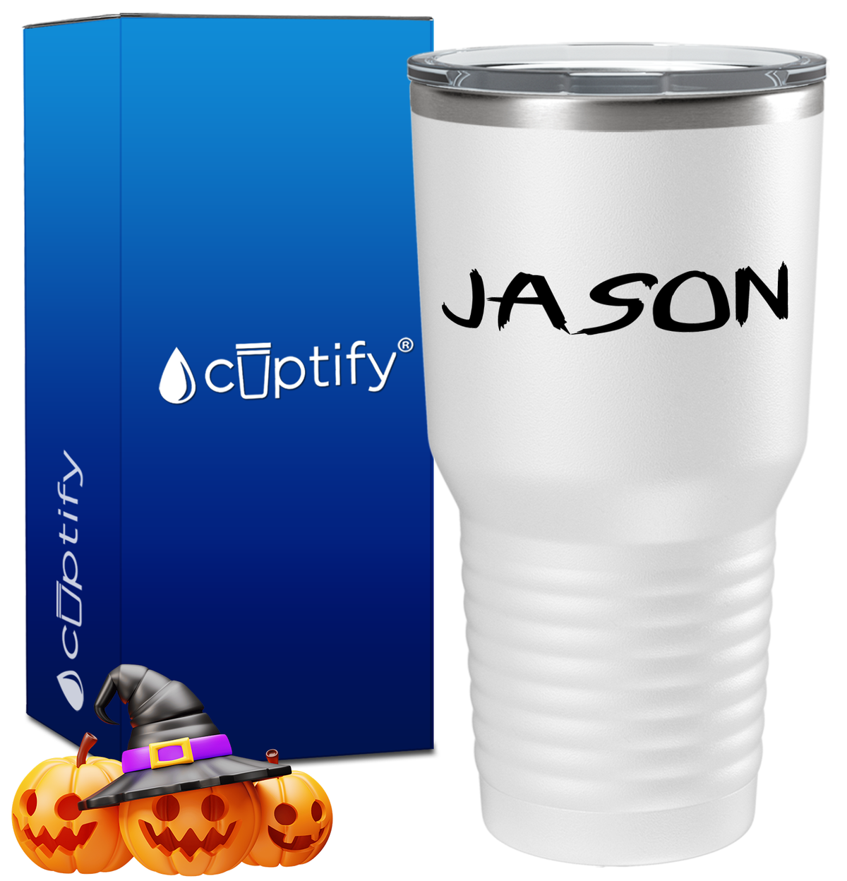 Personalized Scary Halloween Font on 30oz Tumbler
