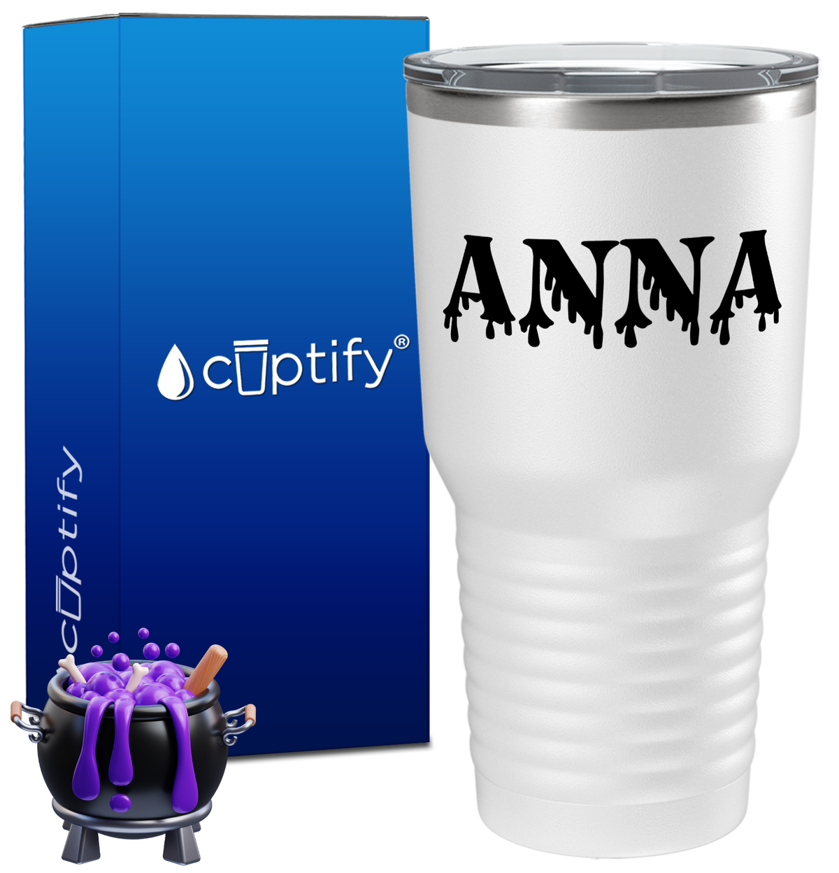 Personalized Bloody Halloween Font on 30oz Tumbler