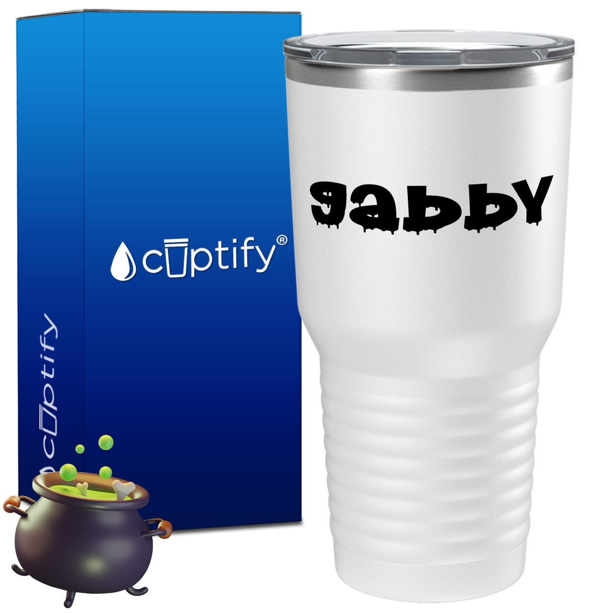 Personalized Haunted Halloween Font on 30oz Tumbler