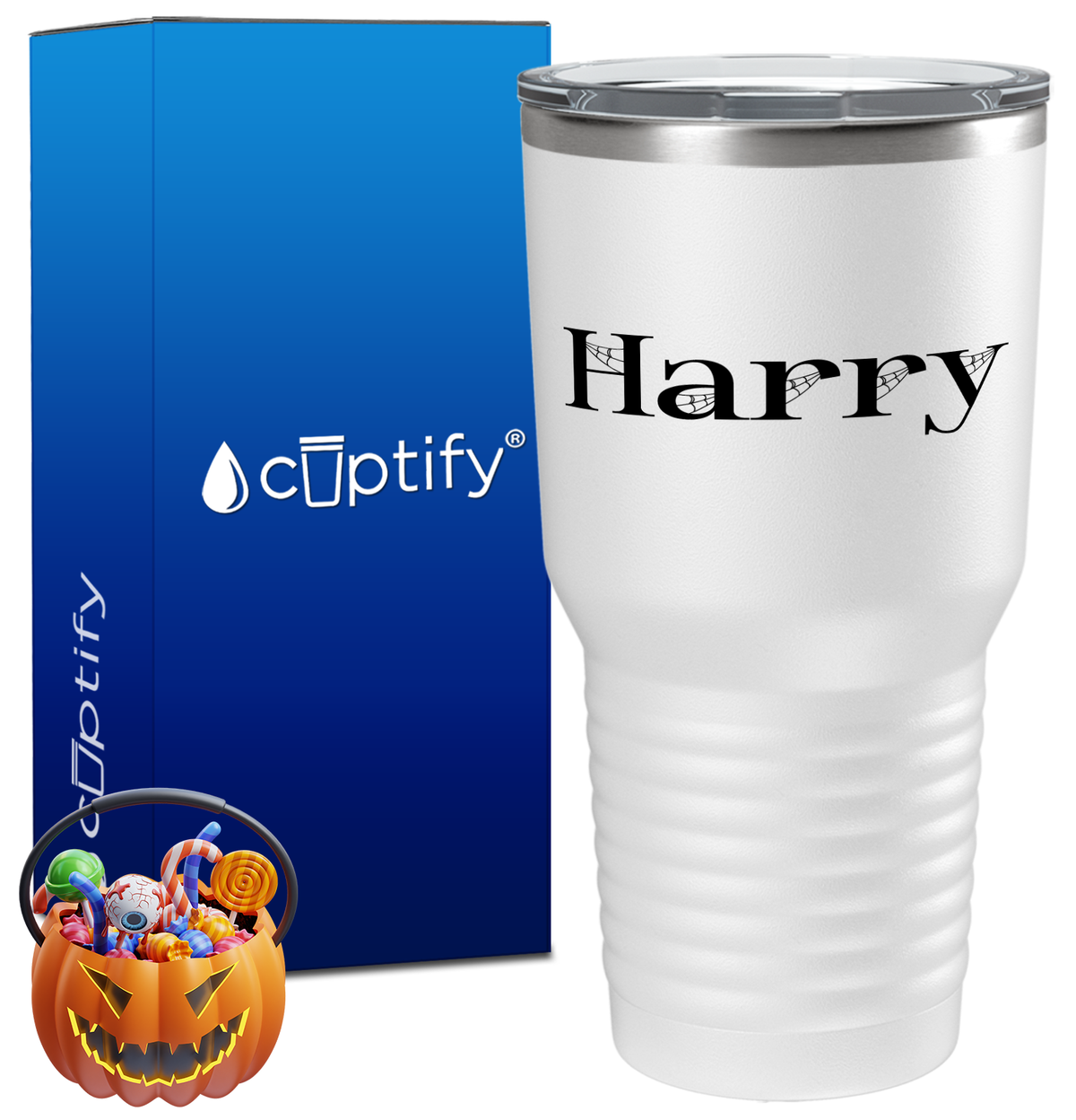 Personalized Wicked Halloween Font on 30oz Tumbler