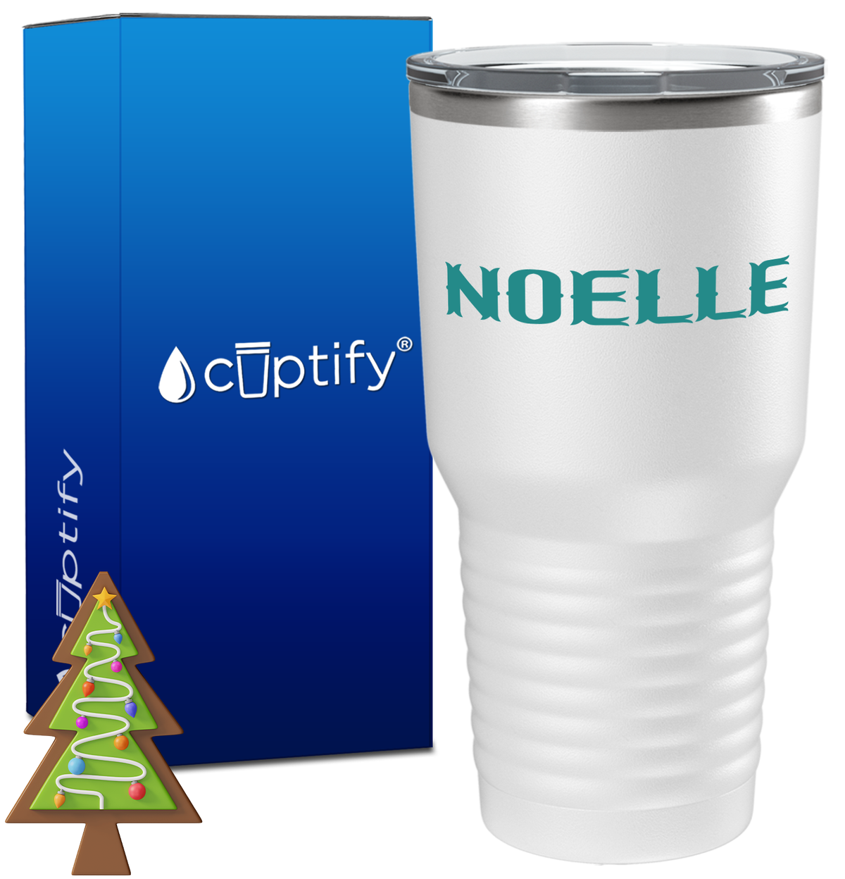 Personalized Claus Christmas Font on 30oz Tumbler