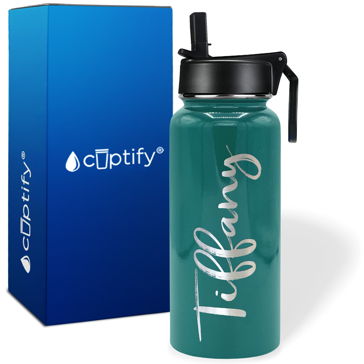 Personalized Tiffany Style on 32oz Wide Mouth