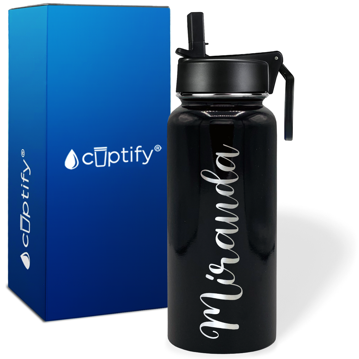 Personalized Miranda Style on 32oz Wide Mouth