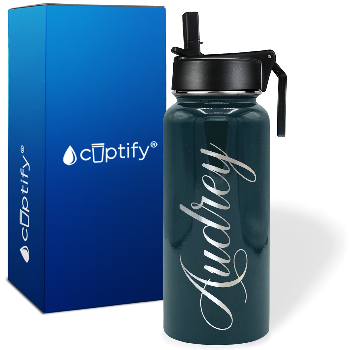 Personalized Audrey Style on 32oz Wide Mouth