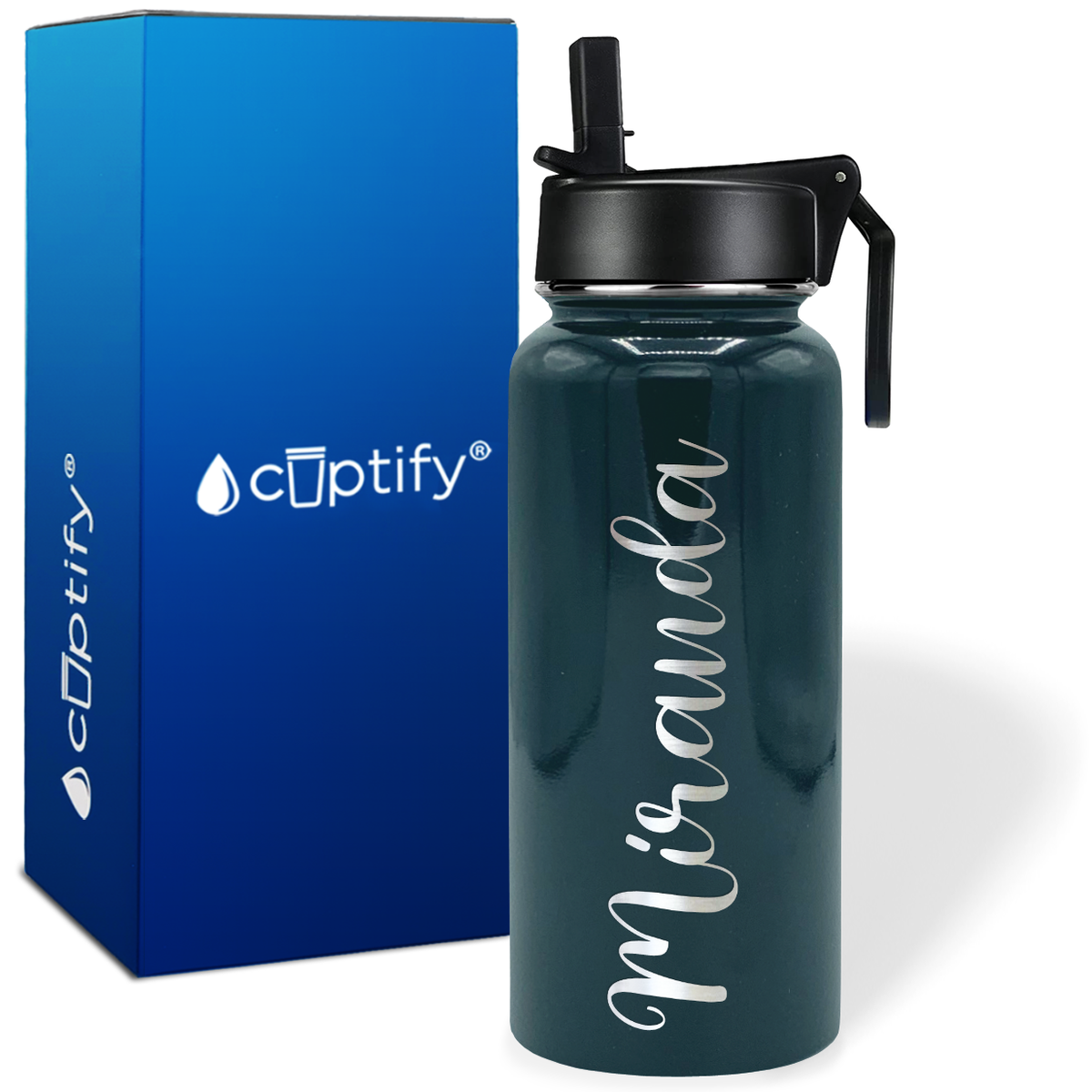 Personalized Miranda Style on 32oz Wide Mouth