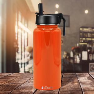 Orange Bright Gloss 32oz Wide Mouth Water Bottle