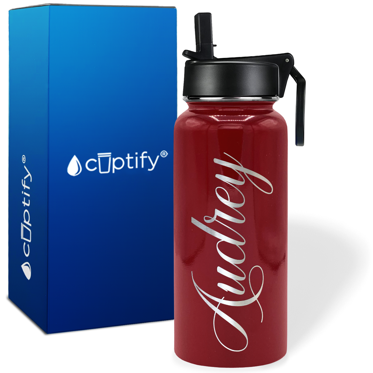 Personalized Audrey Style on 32oz Wide Mouth