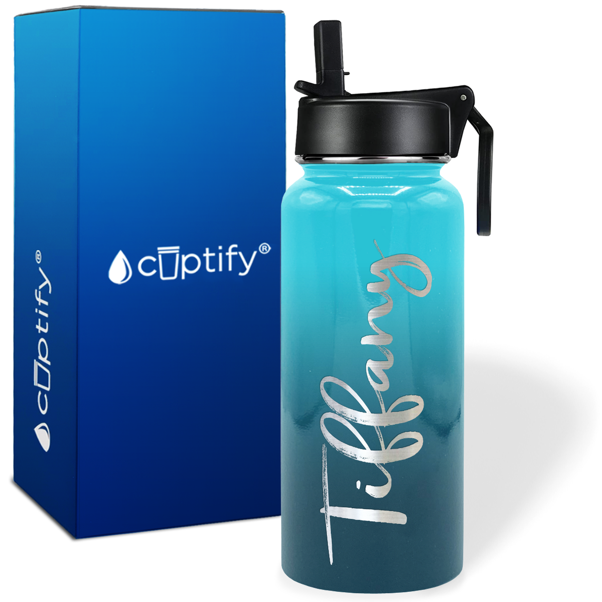 Personalized Tiffany Style on 32oz Wide Mouth