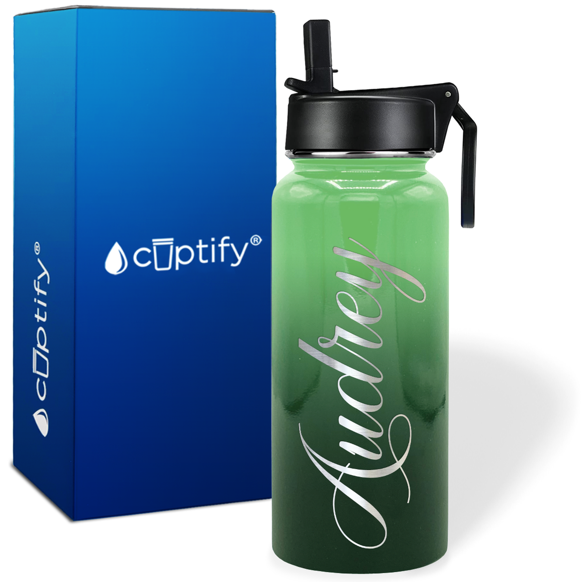 Personalized Audrey Style on 32oz Wide Mouth