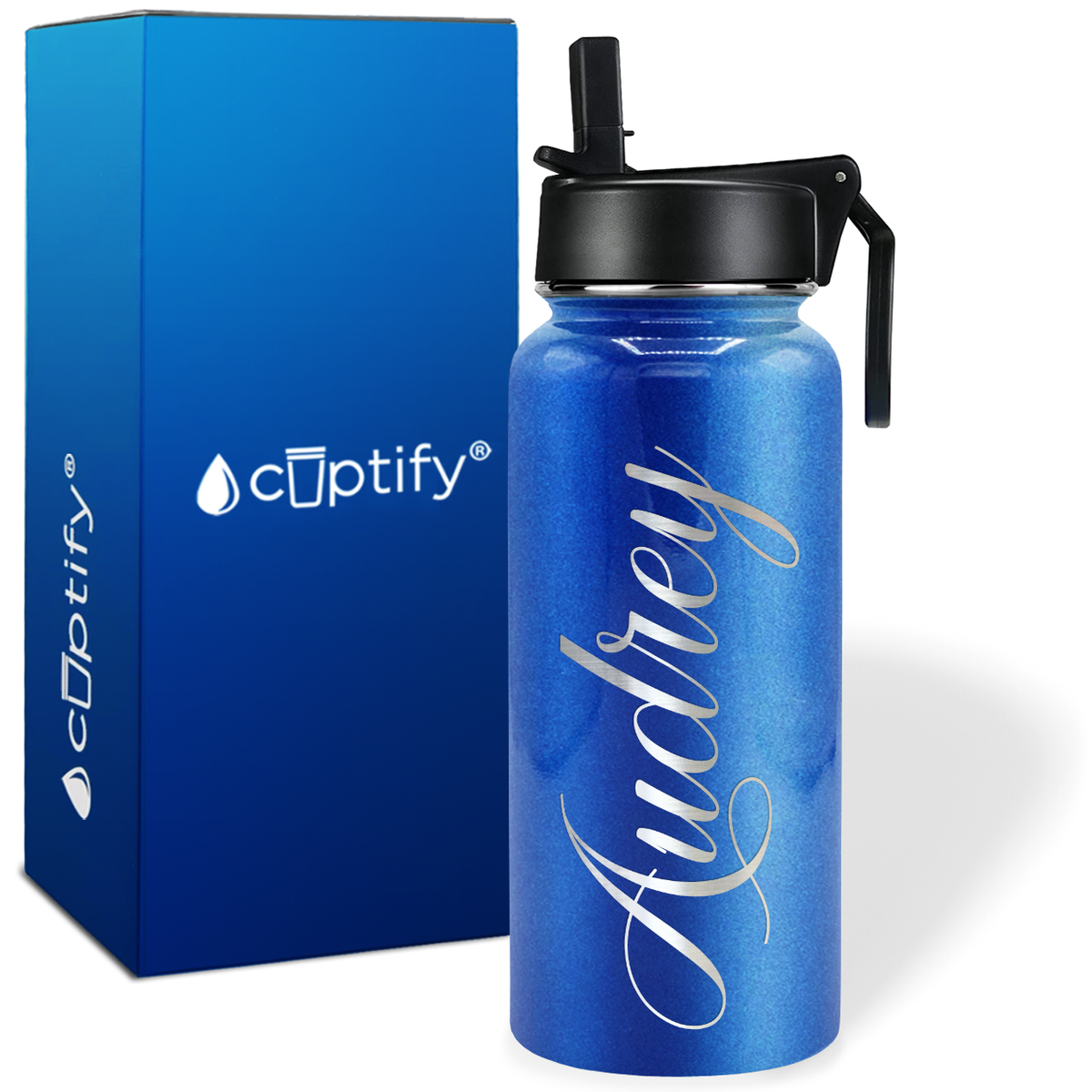 Personalized Audrey Style on 32oz Wide Mouth