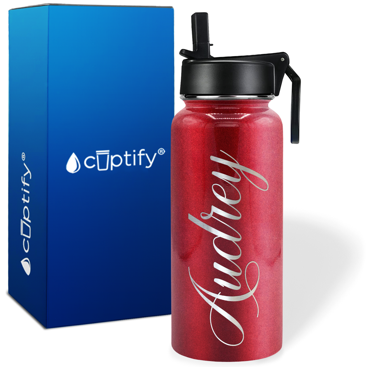 Personalized Audrey Style on 32oz Wide Mouth