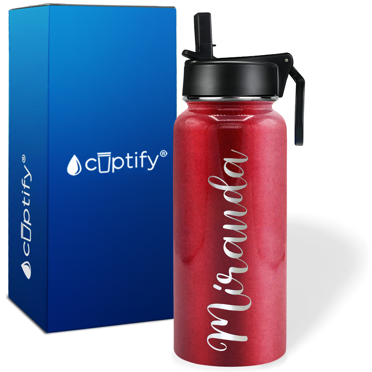 Personalized Miranda Style on 32oz Wide Mouth