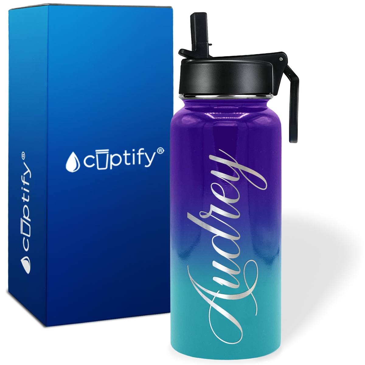 Personalized Audrey Style on 32oz Wide Mouth