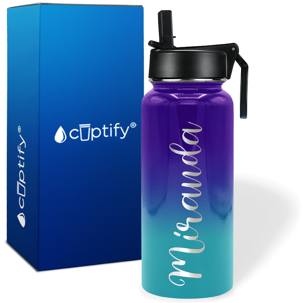 Personalized Miranda Style on 32oz Wide Mouth