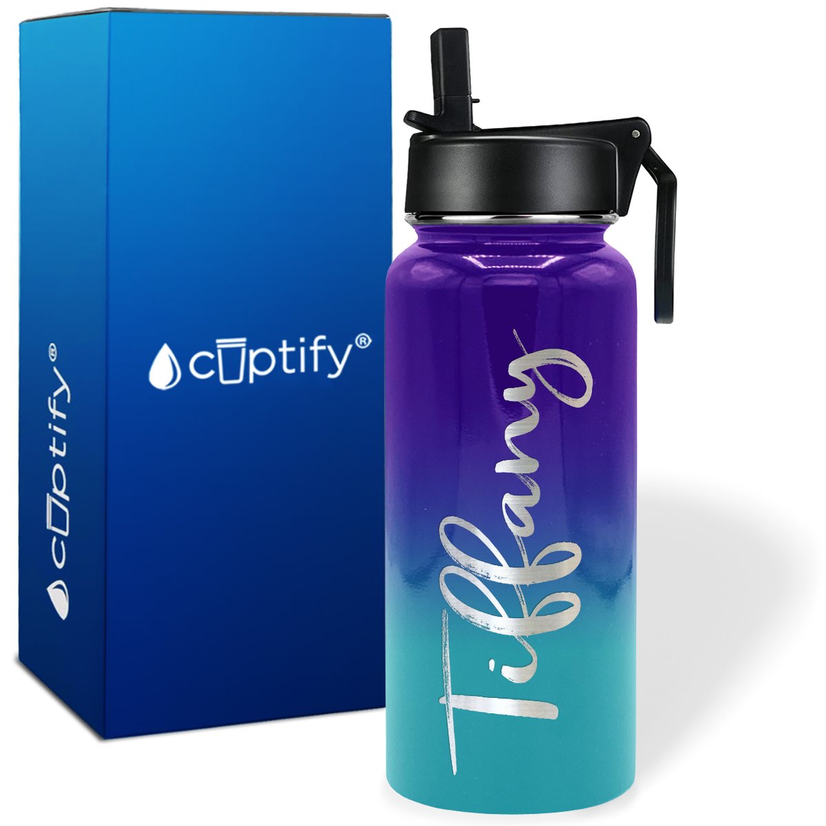 Personalized Tiffany Style on 32oz Wide Mouth