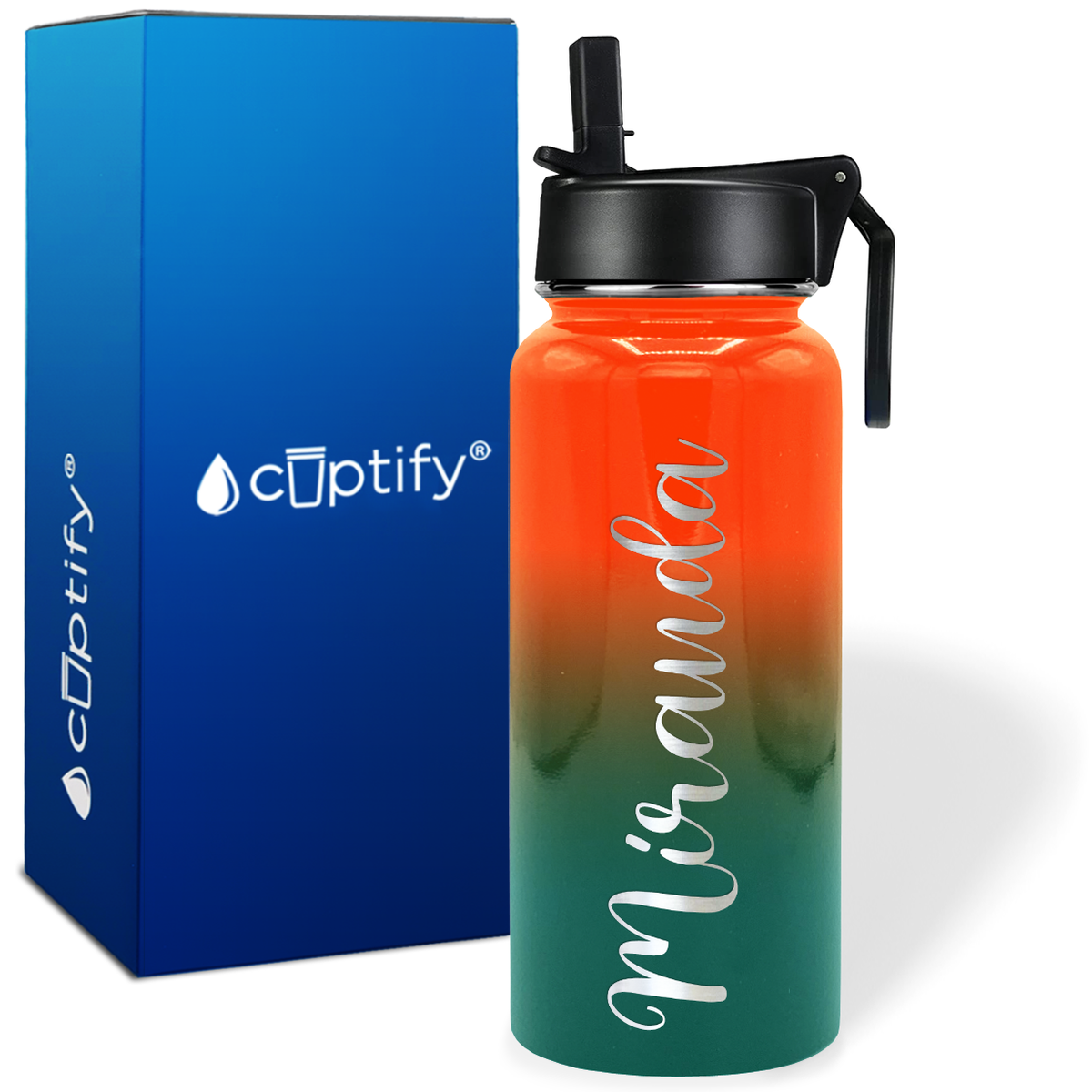 Personalized Miranda Style on 32oz Wide Mouth