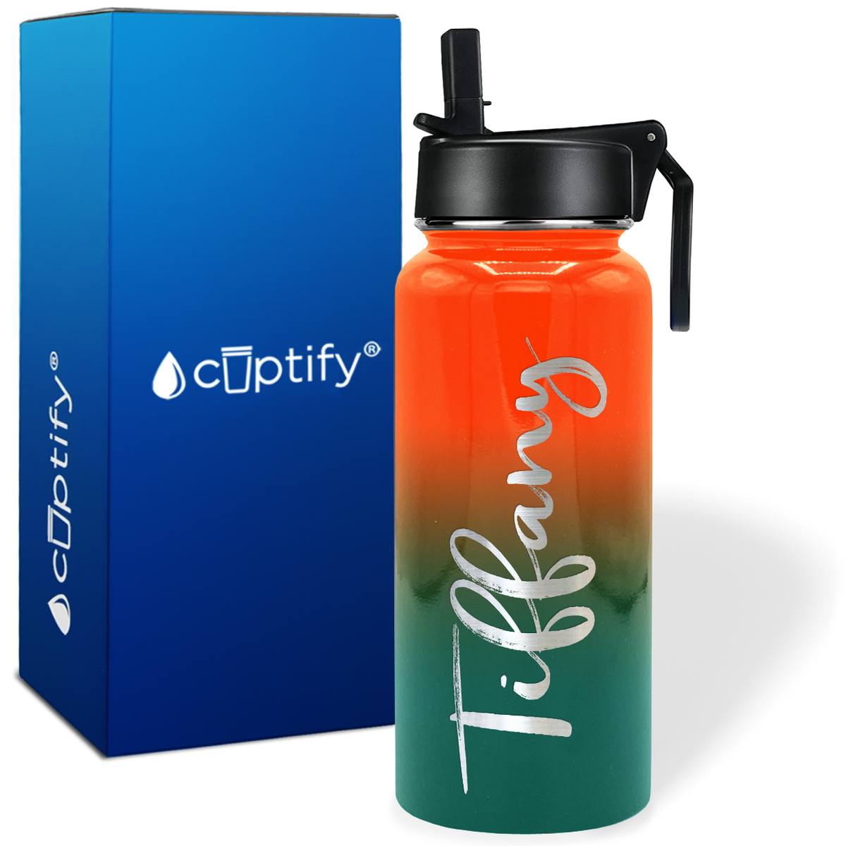 Personalized Tiffany Style on 32oz Wide Mouth