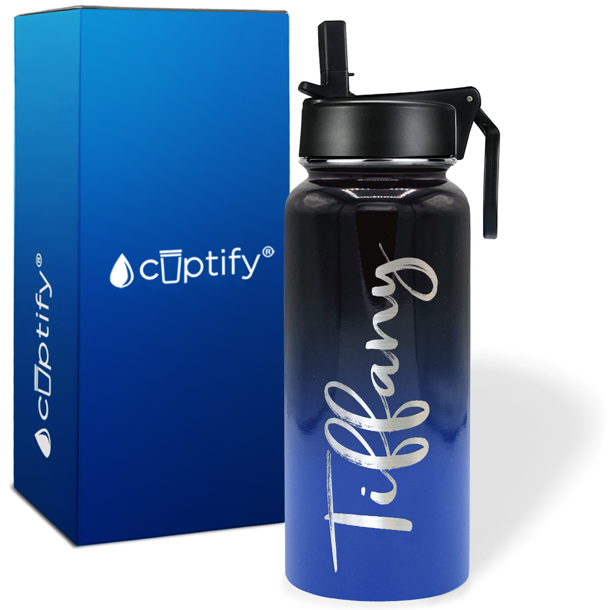 Personalized Tiffany Style on 32oz Wide Mouth