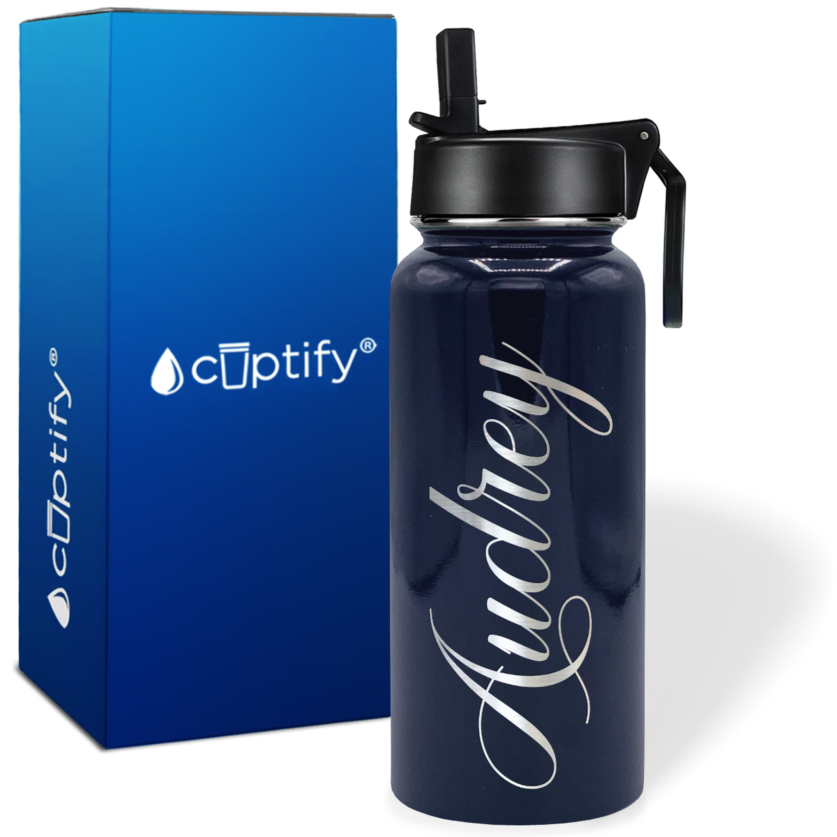 Personalized Audrey Style on 32oz Wide Mouth