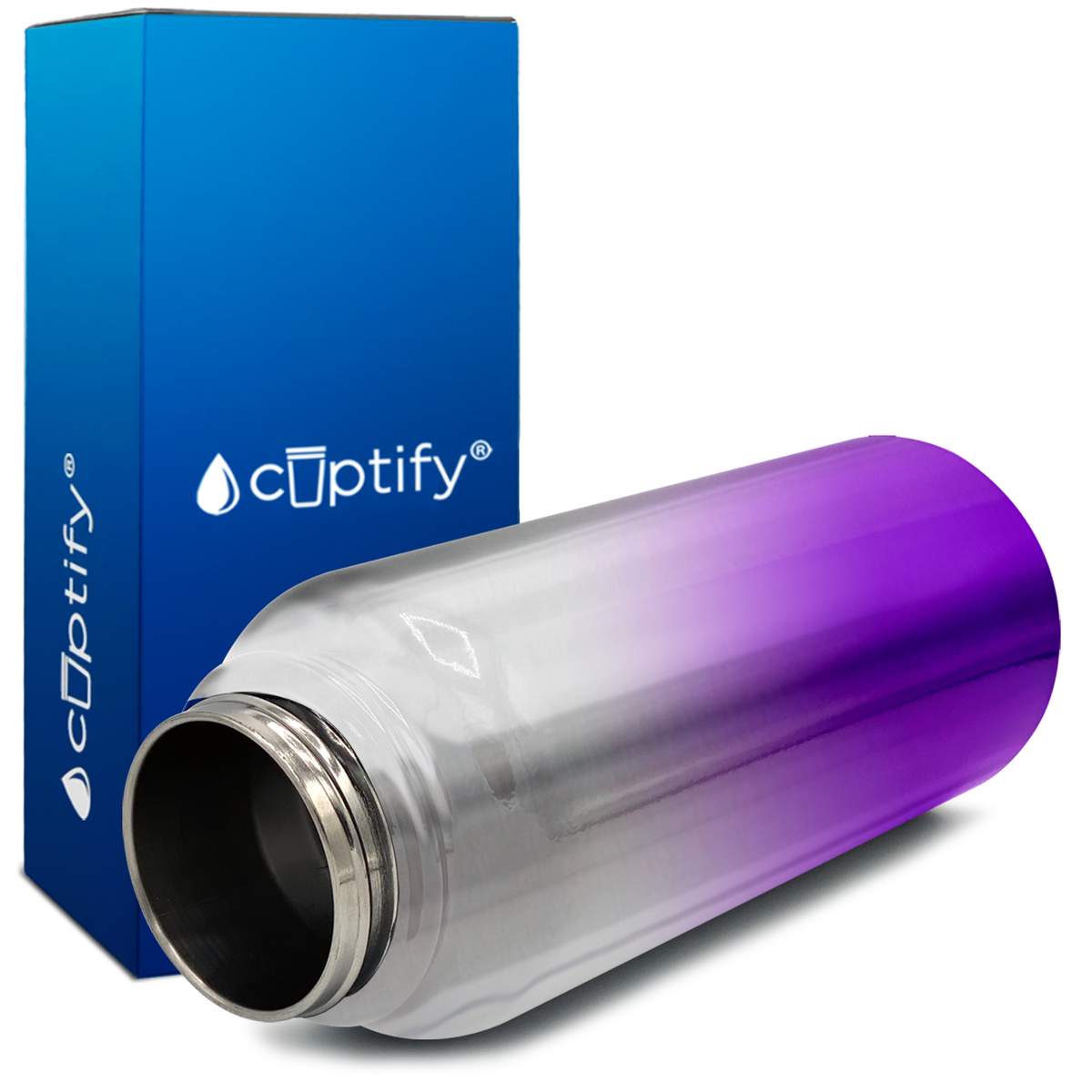 Purple Ombre Translucent 32oz Wide Mouth Water Bottle