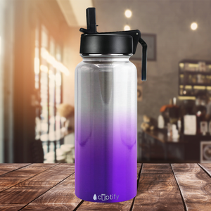 Purple Ombre Translucent 32oz Wide Mouth Water Bottle