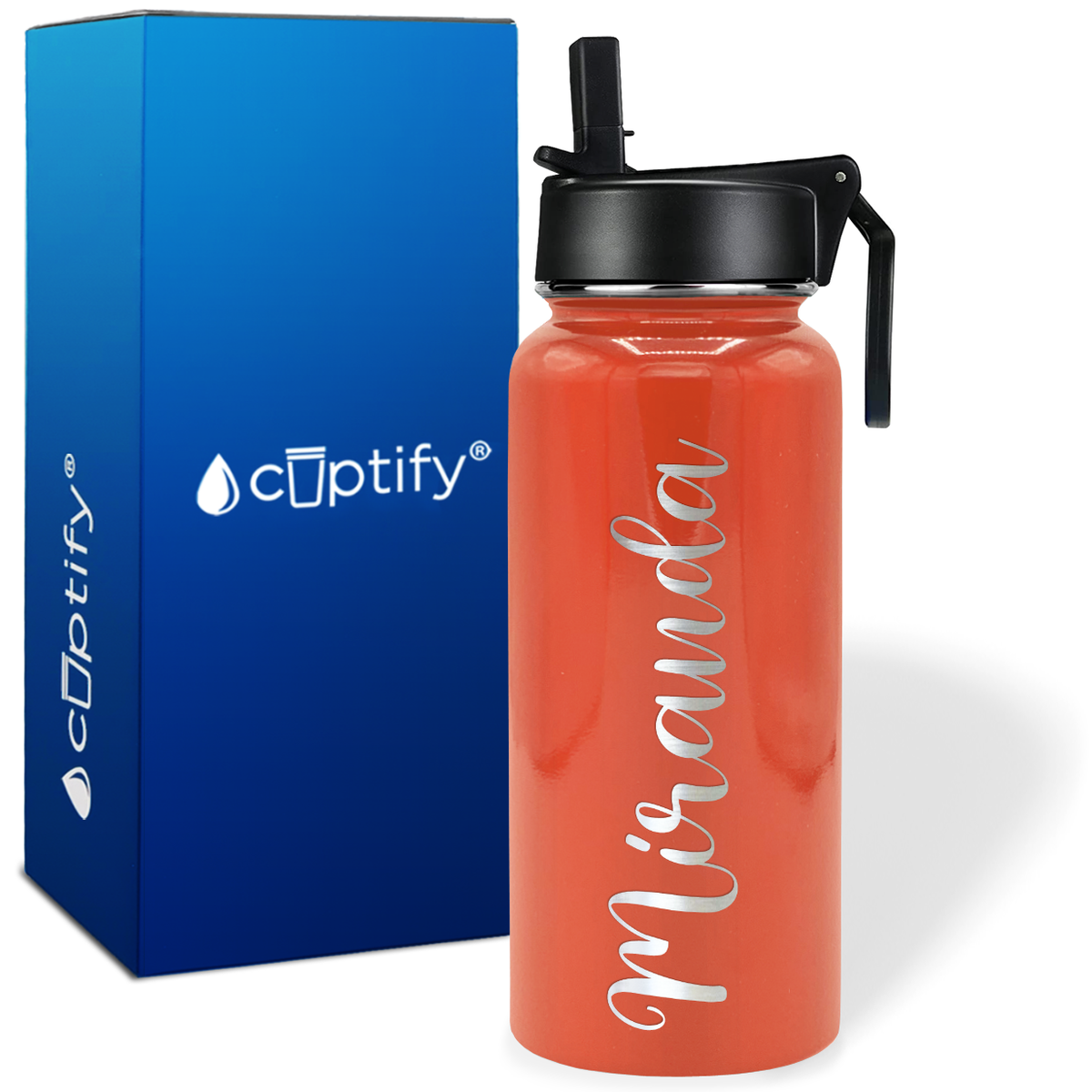 Personalized Miranda Style on 32oz Wide Mouth