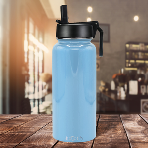 Pastel Blue Gloss 32oz Wide Mouth Water Bottle