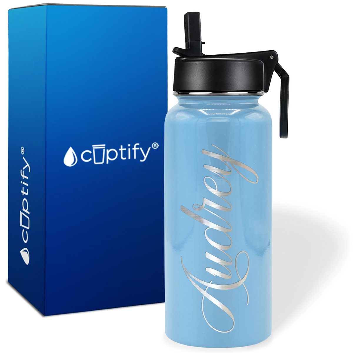 Personalized Audrey Style on 32oz Wide Mouth