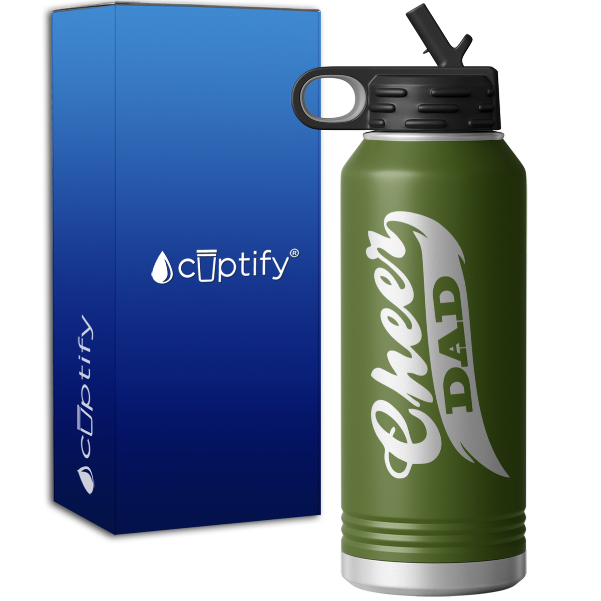 Cheer Dad 32oz Sport Water Bottle