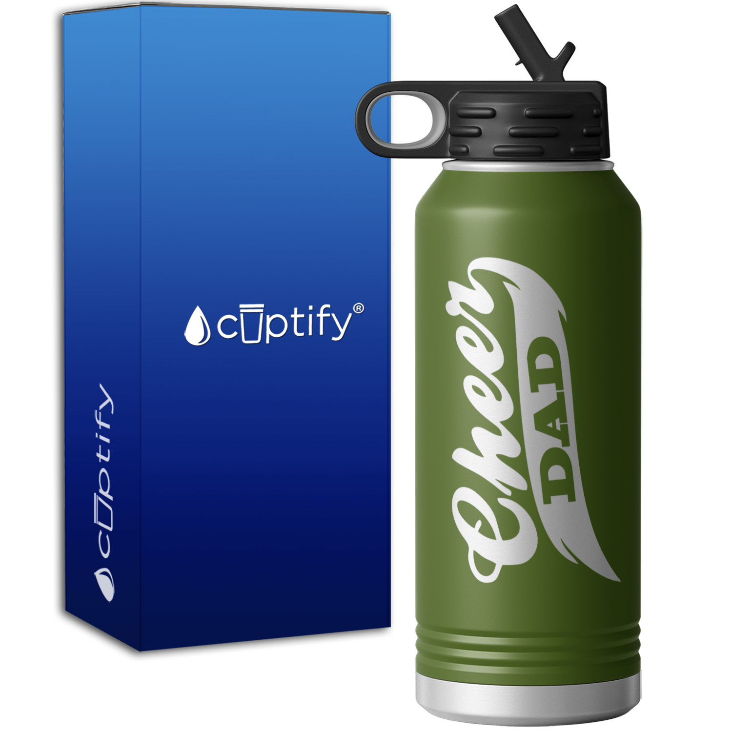Cheer Dad 32oz Sport Water Bottle