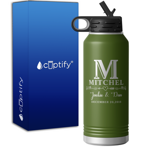 Personalized Anniversary Date 32oz Sport Water Bottle