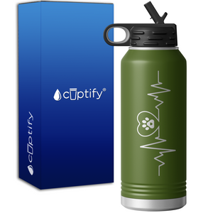 Love Dogs Heartbeat 32oz Sport Water Bottle