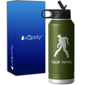 Walking Dead Zombie Personalized 32oz Sport Water Bottle