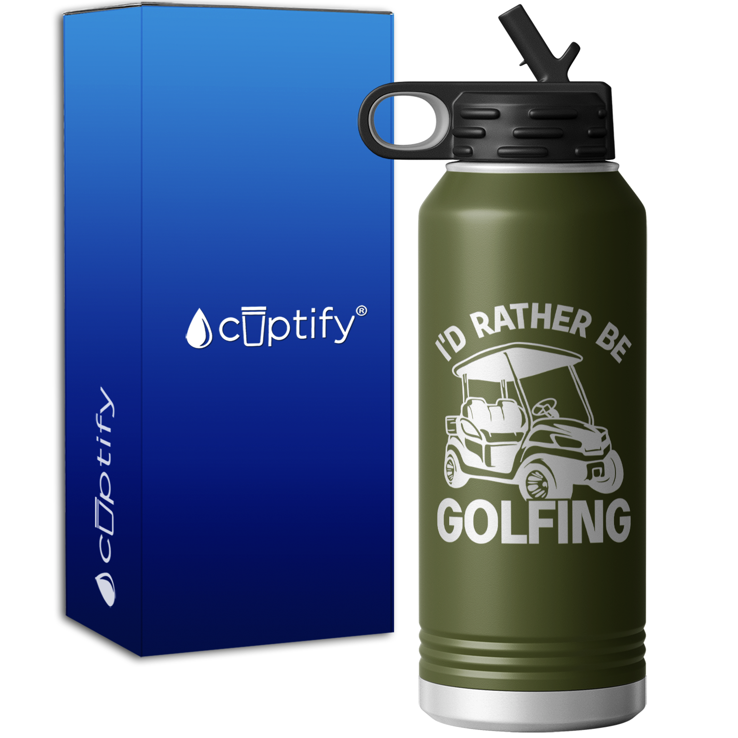 I'd Rather be Golfing 32oz Sport Water Bottle