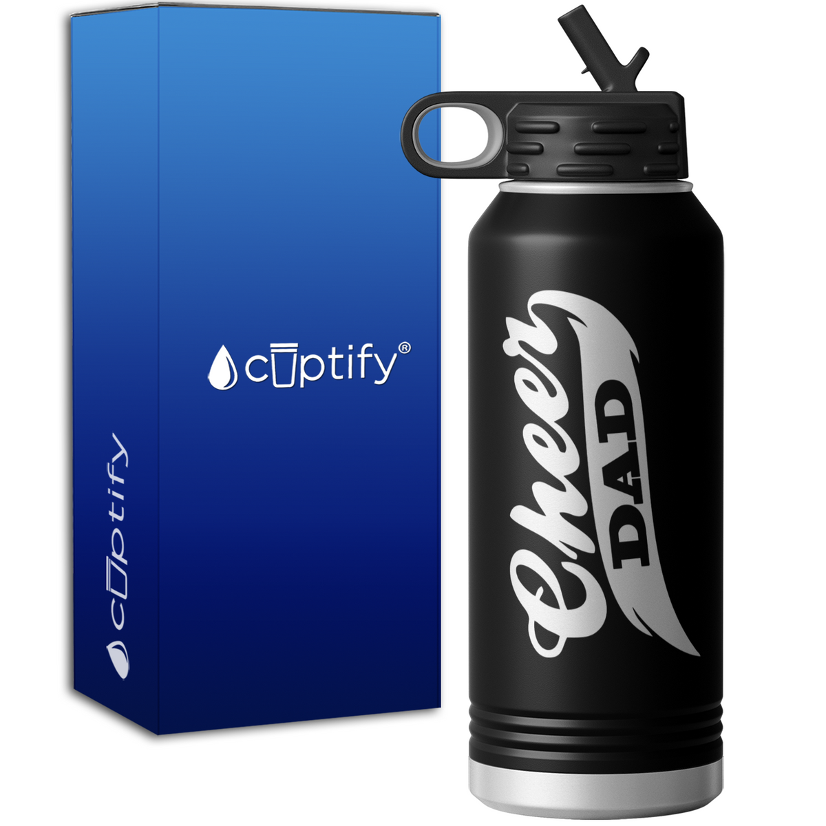Cheer Dad 32oz Sport Water Bottle