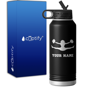 Personalized Cheerleader Flyer 32oz Sport Water Bottle