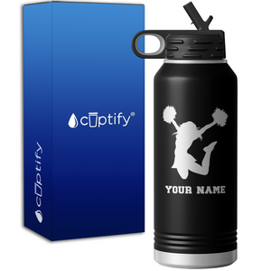 Personalized Cheerleader 32oz Sport Water Bottle