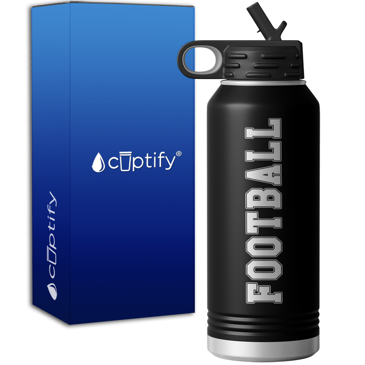 Football 32oz Sport Water Bottle