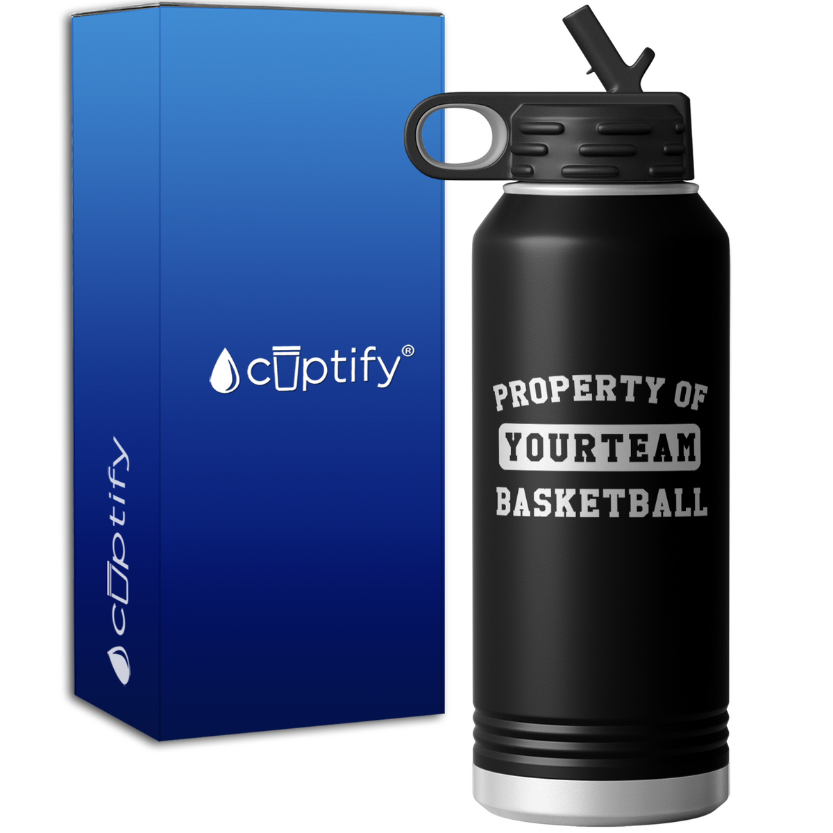 Property of of Basketball Team Personalized 32oz Sport Water Bottle