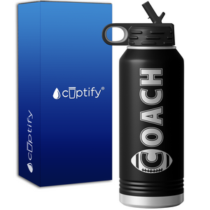 Football Coach 32oz Sport Water Bottle